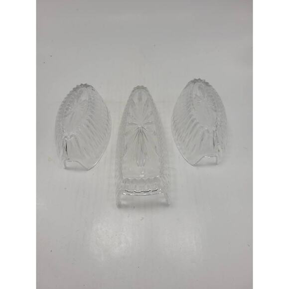 Vintage Princess House Highlights Crystal Spoon Holder, Crystal Knife Holder, - Picture 4 of 5